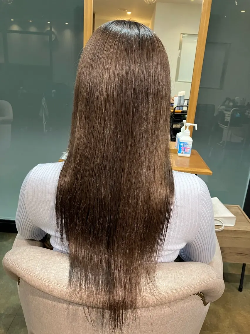 ロング カラー ブラウンカラー 透明感カラー Hair&Make Nahoのマツエク・マツパデザイン
