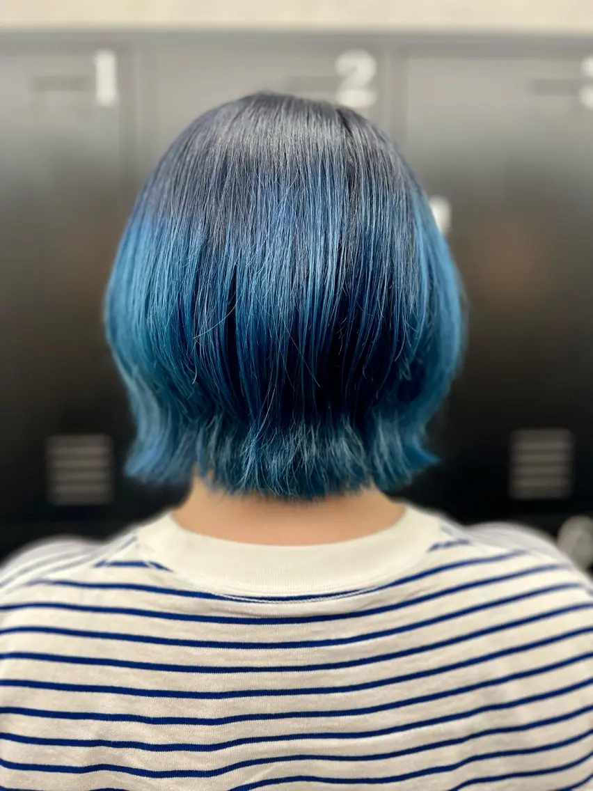 ミディアム カラー ブルーカラー カット ヘアカラー 透明感カラー特化🫧 🦋栗原🦋のヘアスタイル