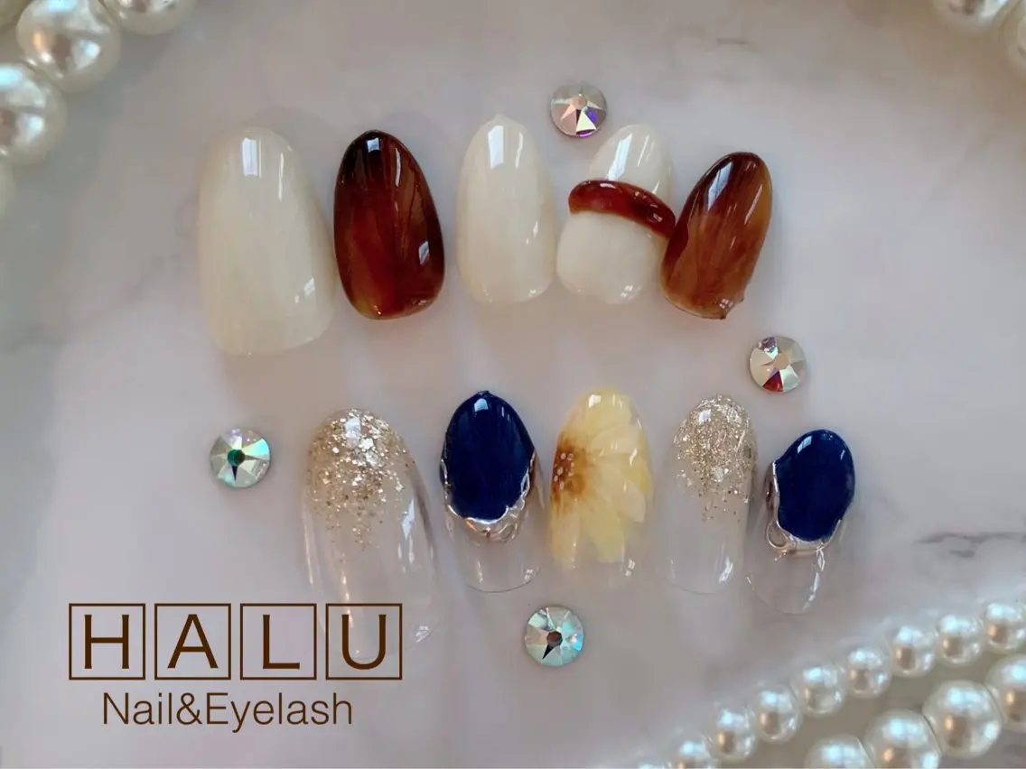 ネイル アートネイル シンプルネイル HALU ハルのネイルデザイン