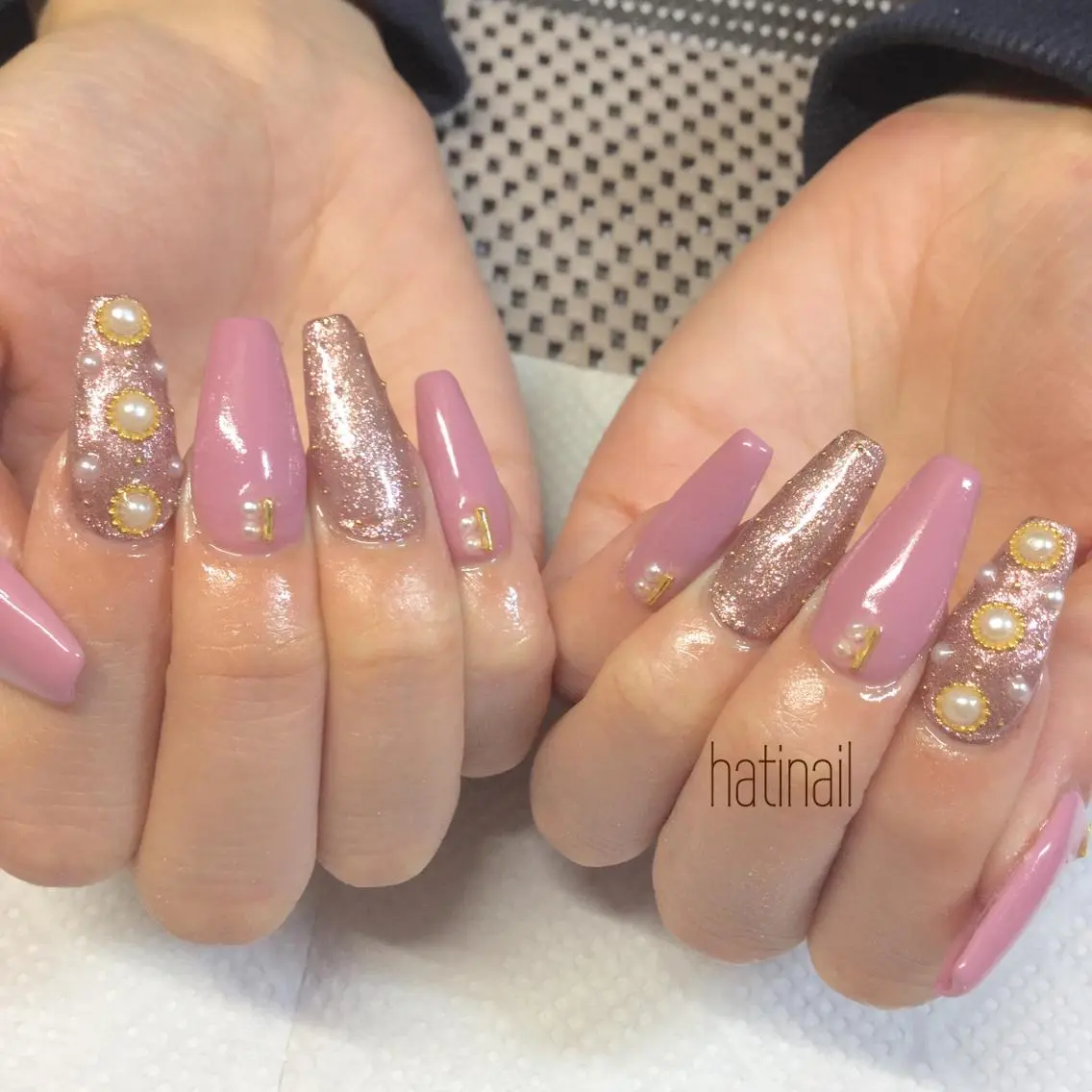 ネイル 長さ出し スカルプネイル 〜hatinail 〜のネイルデザイン