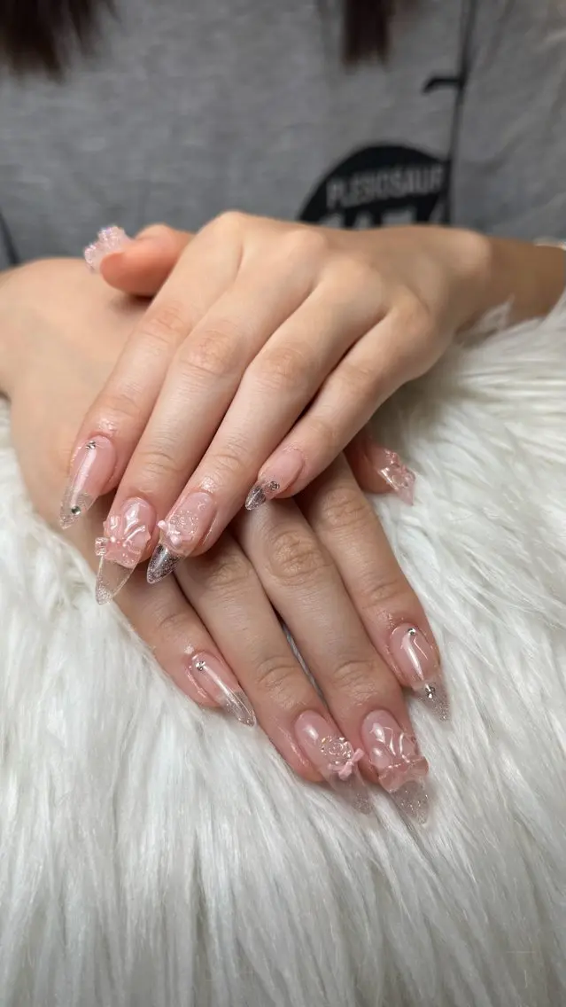 ネイル 長さ出し フレンチネイル グラデーション 韓国ネイル マグネットネイル ハンドネイル VB HEAVEN nailのネイルデザイン