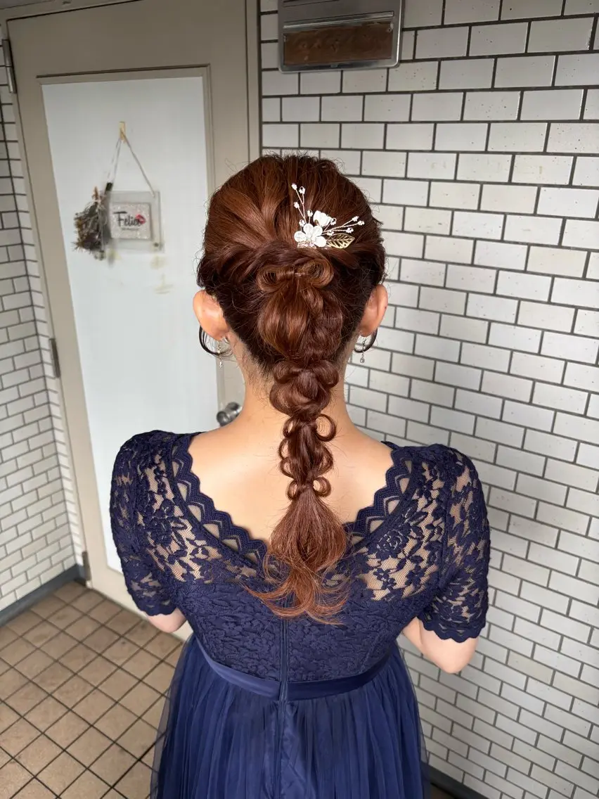 ヘアアレンジ ハーフアップ ヘアセット 🌺ヘアメイク SYOKA🌺のヘアスタイル