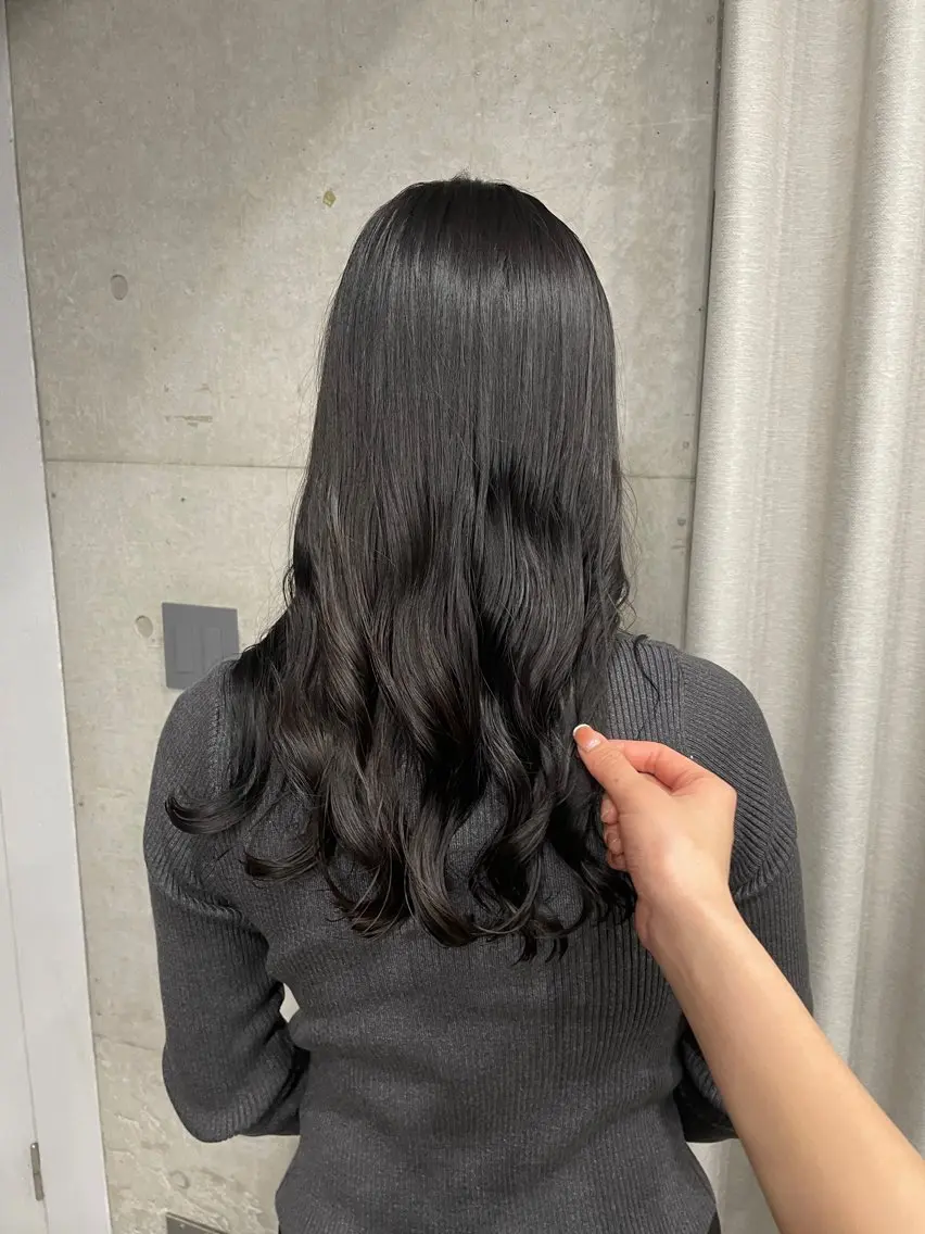 セミロング カラー パーマ カット ヘアカラー 表参道🌿赤み消し カラー/チナツのヘアスタイル