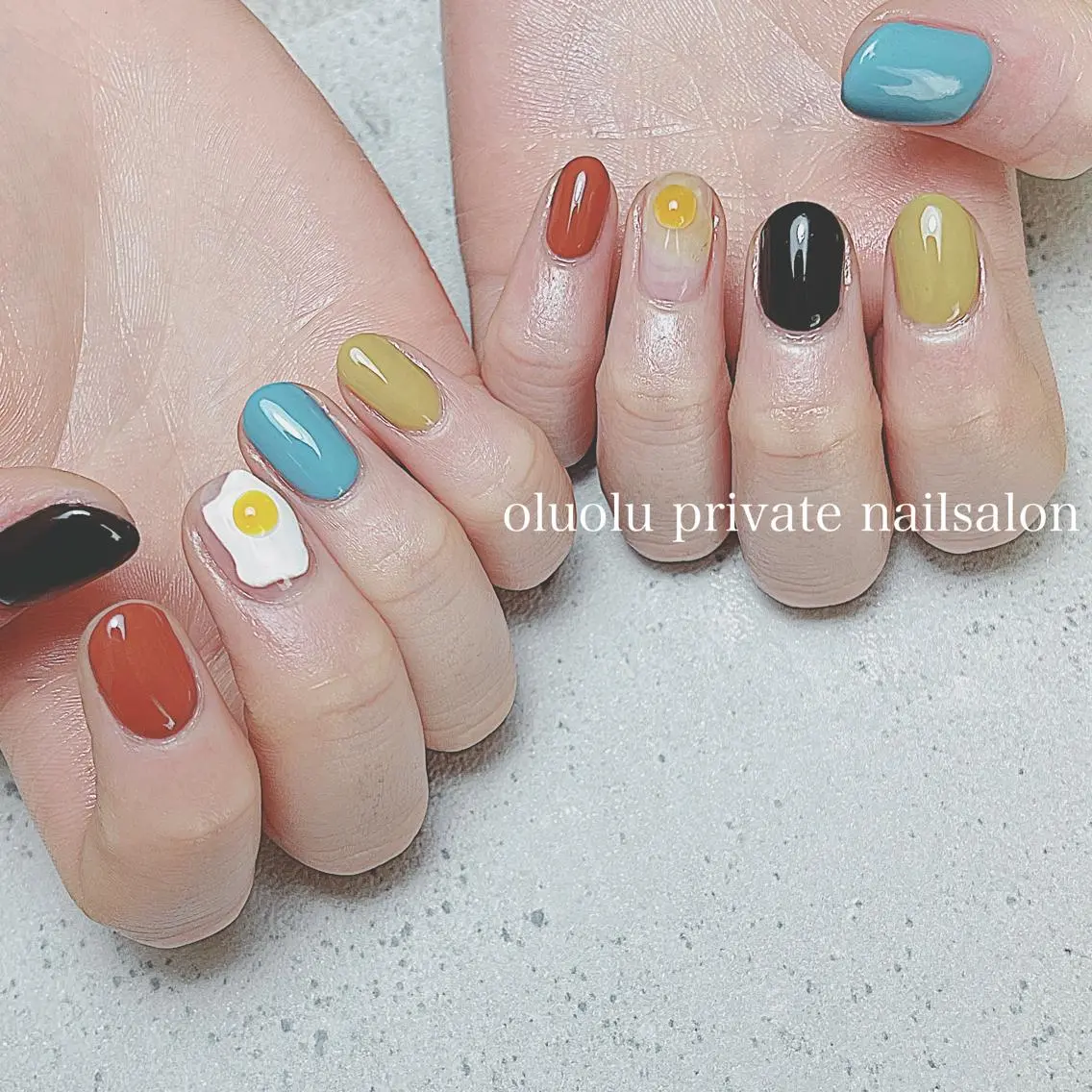 ネイル アートネイル フットネイル ジェルネイル 持ち込み ニュアンスネイル ハンドネイル 大村 紬華のネイルデザイン