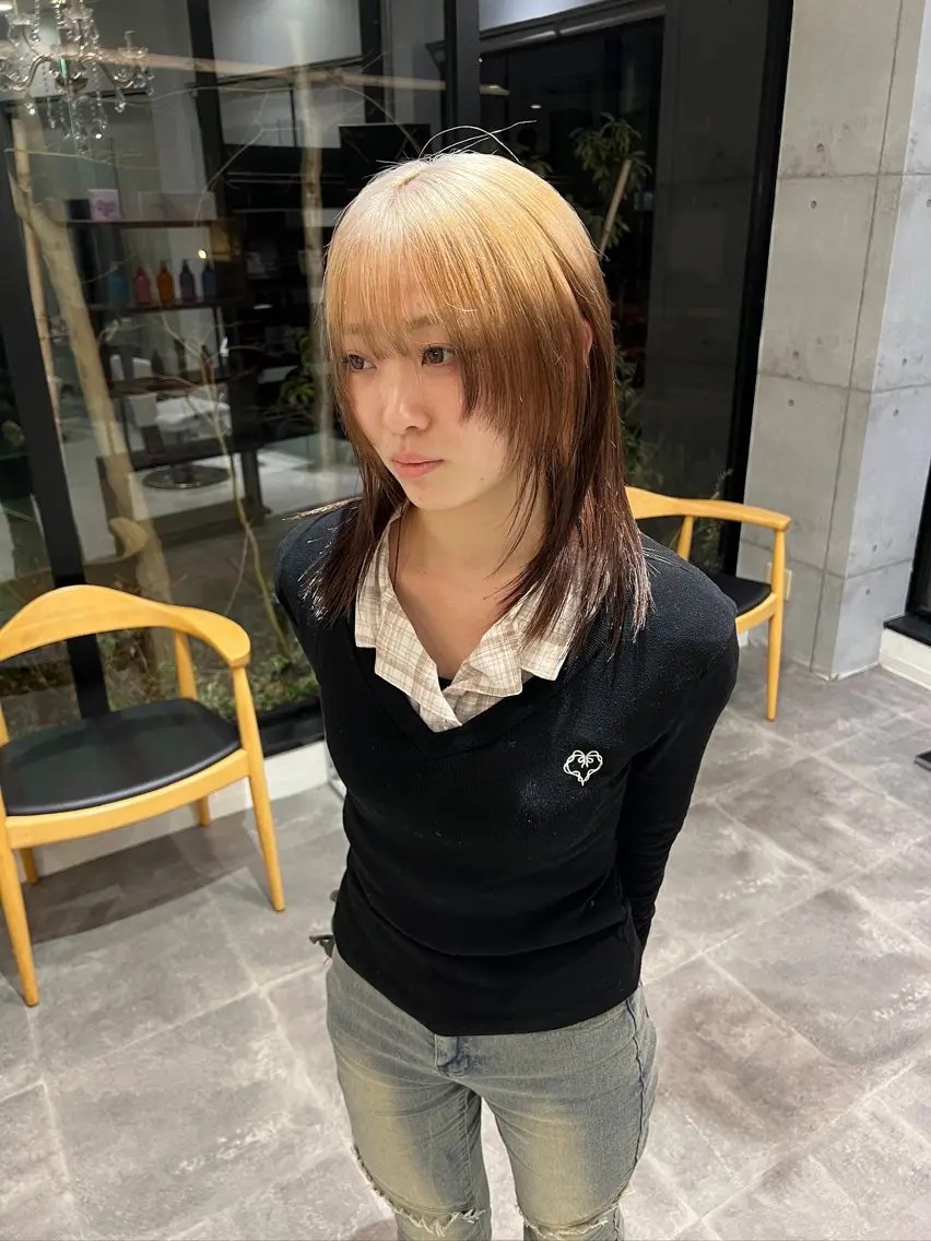ミディアム ハッシュカット 大野 智亜里のヘアスタイル