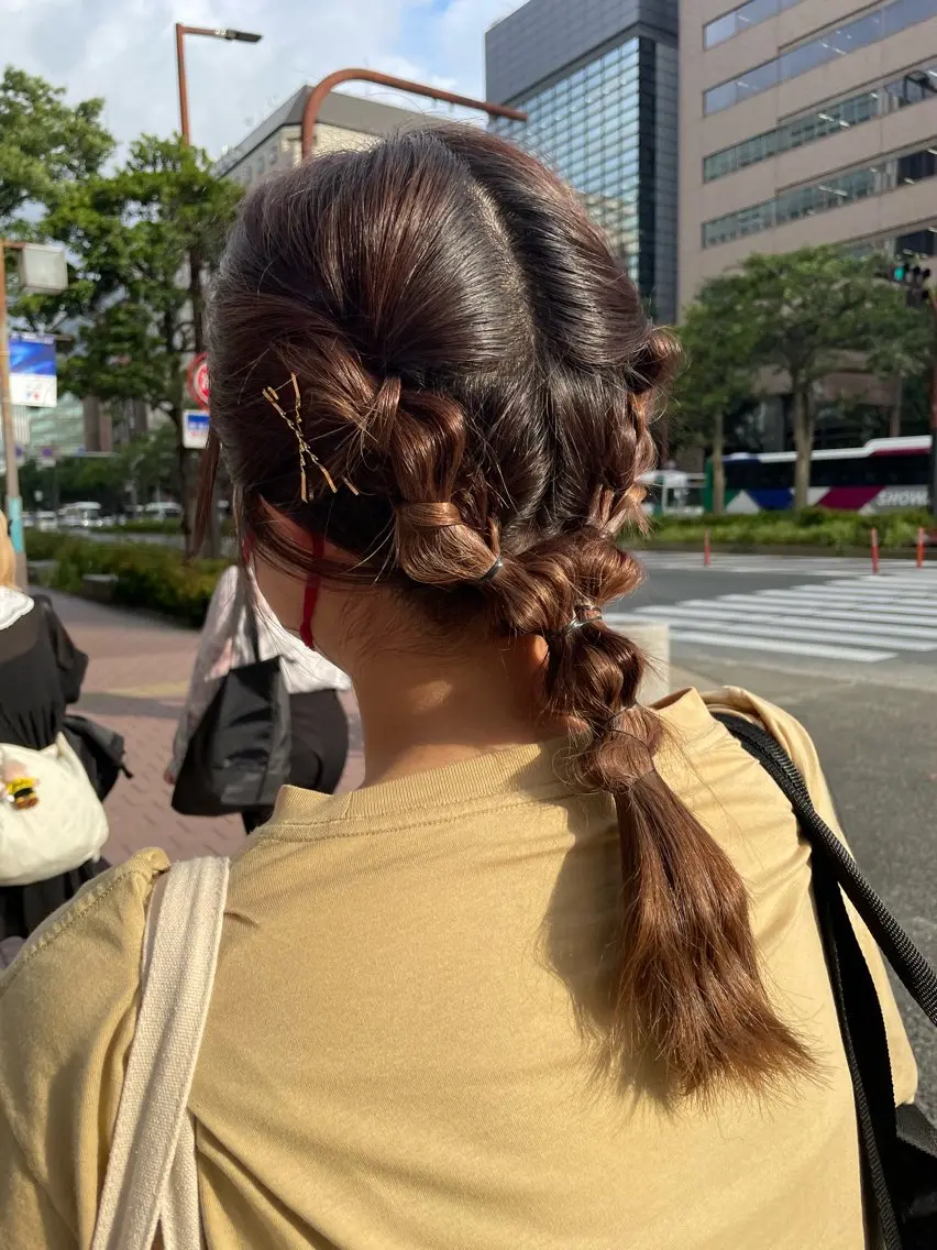 ロング ヘアアレンジ ヘアセット 🫧Ayumu🫧 透明感カラー/春日のヘアスタイル