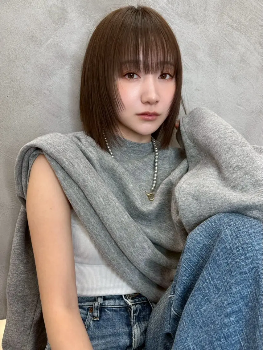 ミディアム 🩵レイヤー/ショー ト/🫧harukaのヘアスタイル