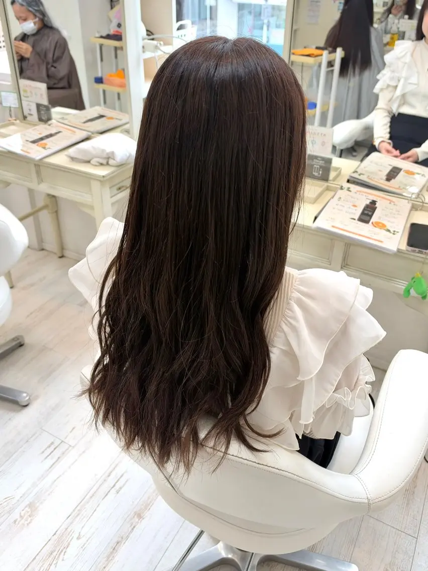 ロング アッシュ アッシュブラウン 新籾 尚哉のヘアスタイル
