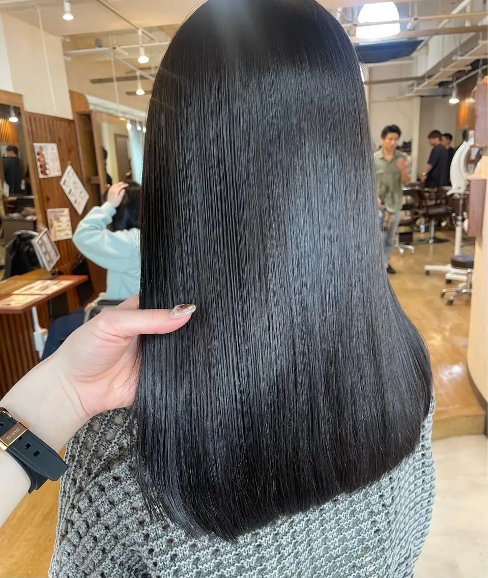 ロング 縮毛矯正 カット 縮毛矯正 宮本 いぶきのヘアスタイル