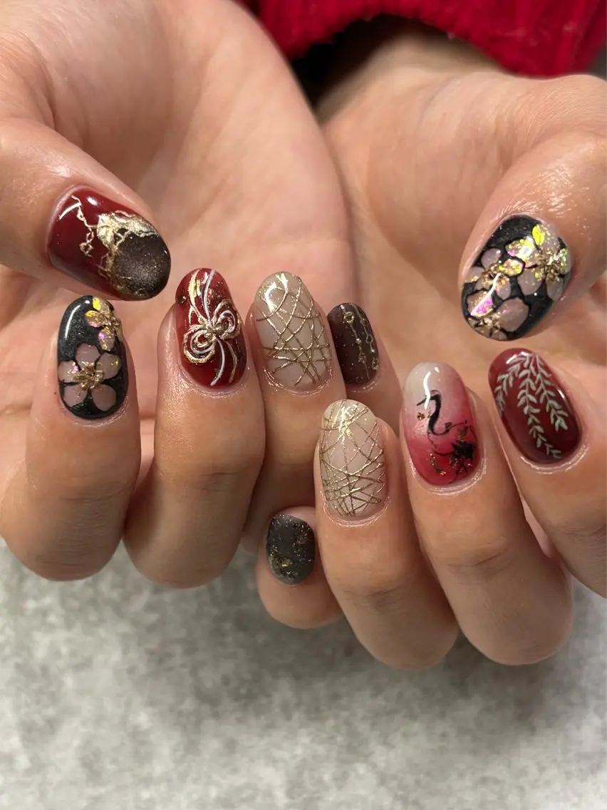 ネイル 卒業式 ハンドネイル FIORITURA Maikoのネイルデザイン