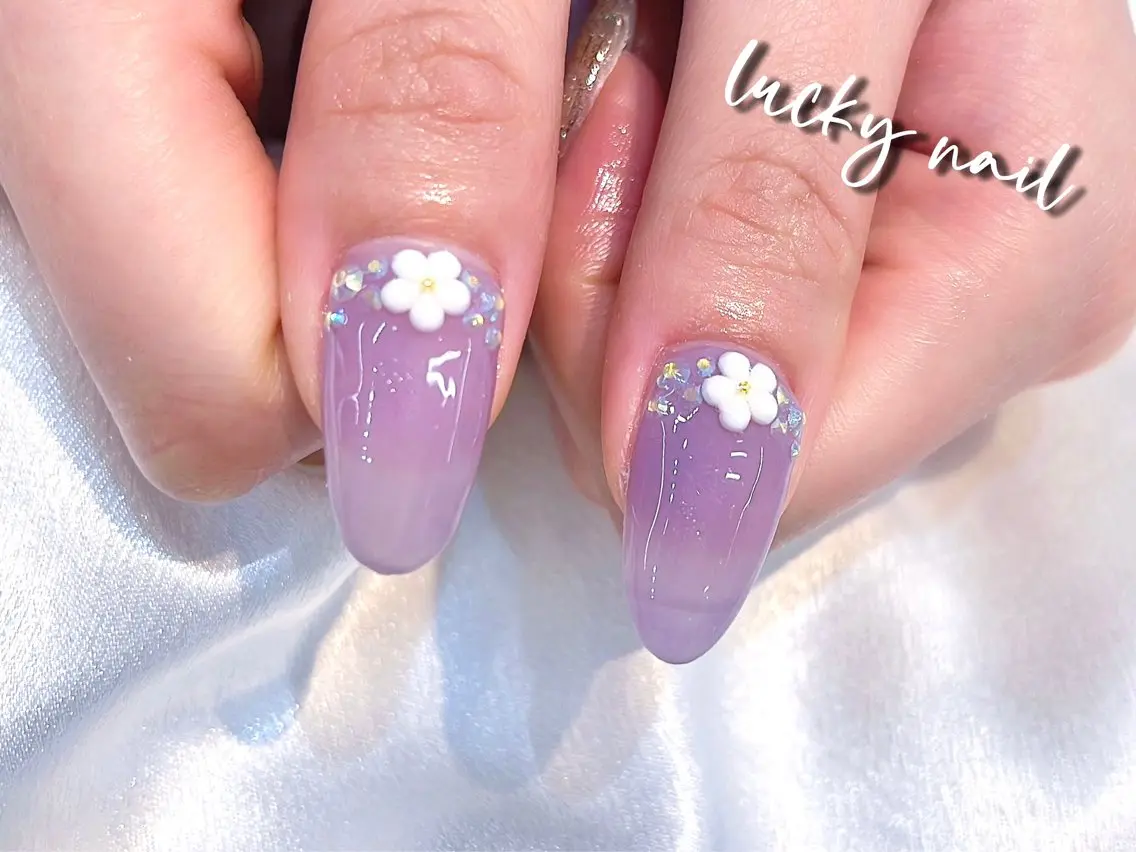 ネイル アートネイル チークネイル 長さ出し ジェルネイル マグネットネイル Lucky nail 小林和希のネイルデザイン