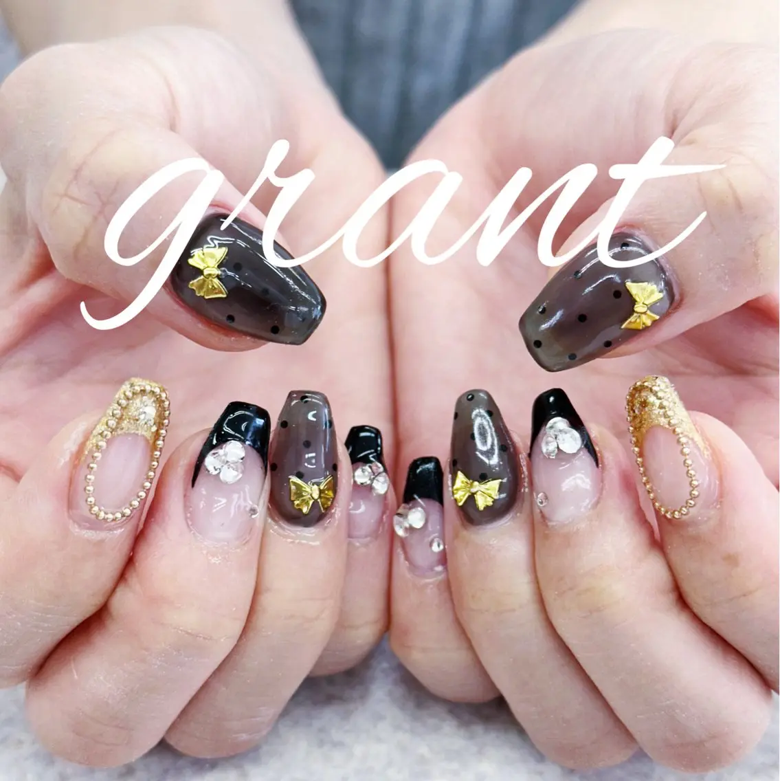 ネイル フレンチネイル ハンドネイル nailsalon grantのネイルデザイン
