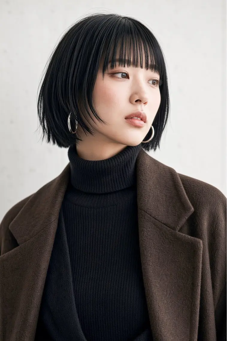 ショート 切りっぱなしボブ ボブ 石沢 知康のヘアスタイル
