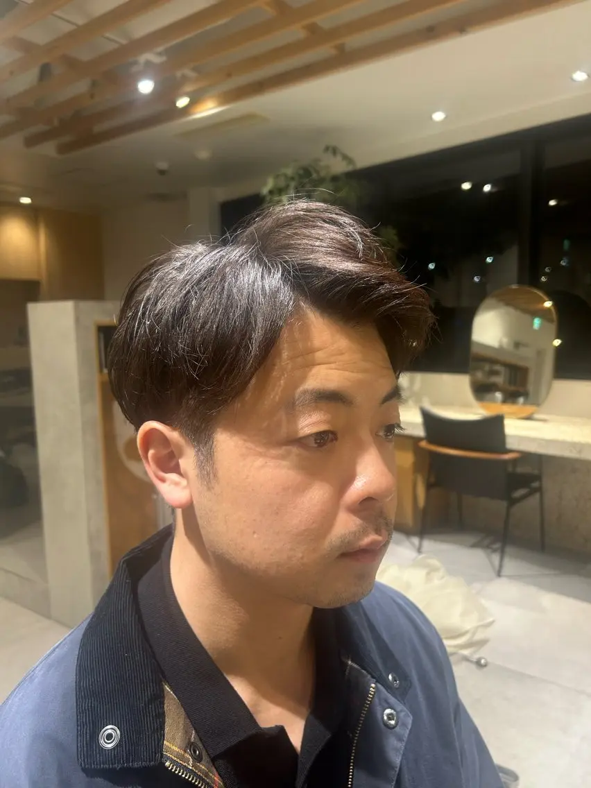 メンズ アップバング 刈り上げ 前竹 那生のヘアスタイル