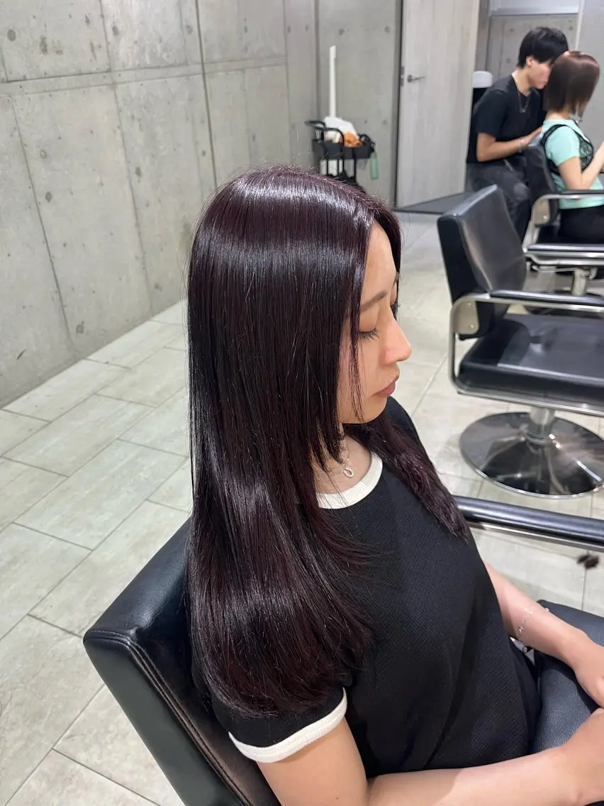 ロング カラー カット ヘアカラー トリートメント urara 心斎橋/ハイトーンのヘアスタイル