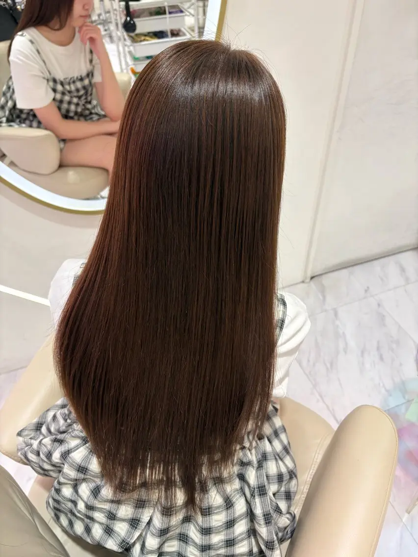 ロング カラー ブラウンカラー ショコラブラウン ヘアカラー 名駅/艶カラー/ moekaのヘアスタイル