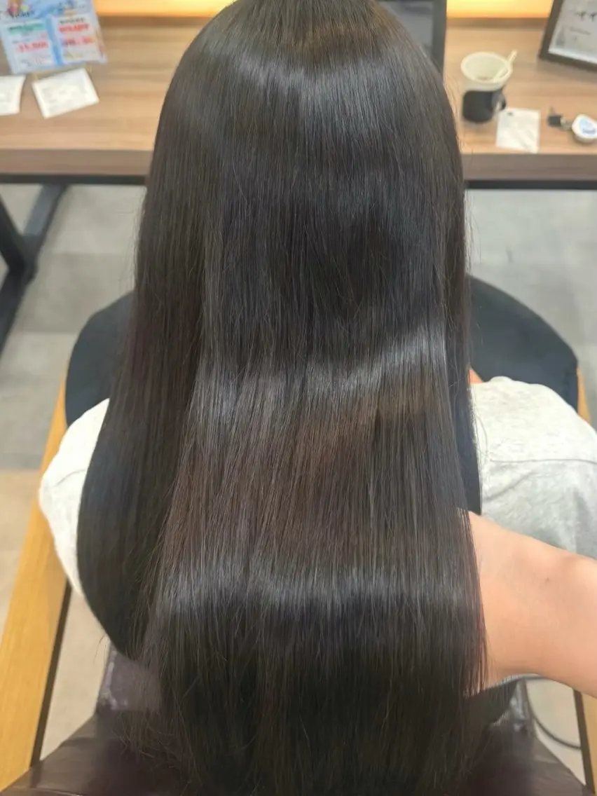 ロング カラー トリートメント カット ヘアカラー トリートメント 髪質改善/レイヤー/ 🐣kokoro🌸のヘアスタイル