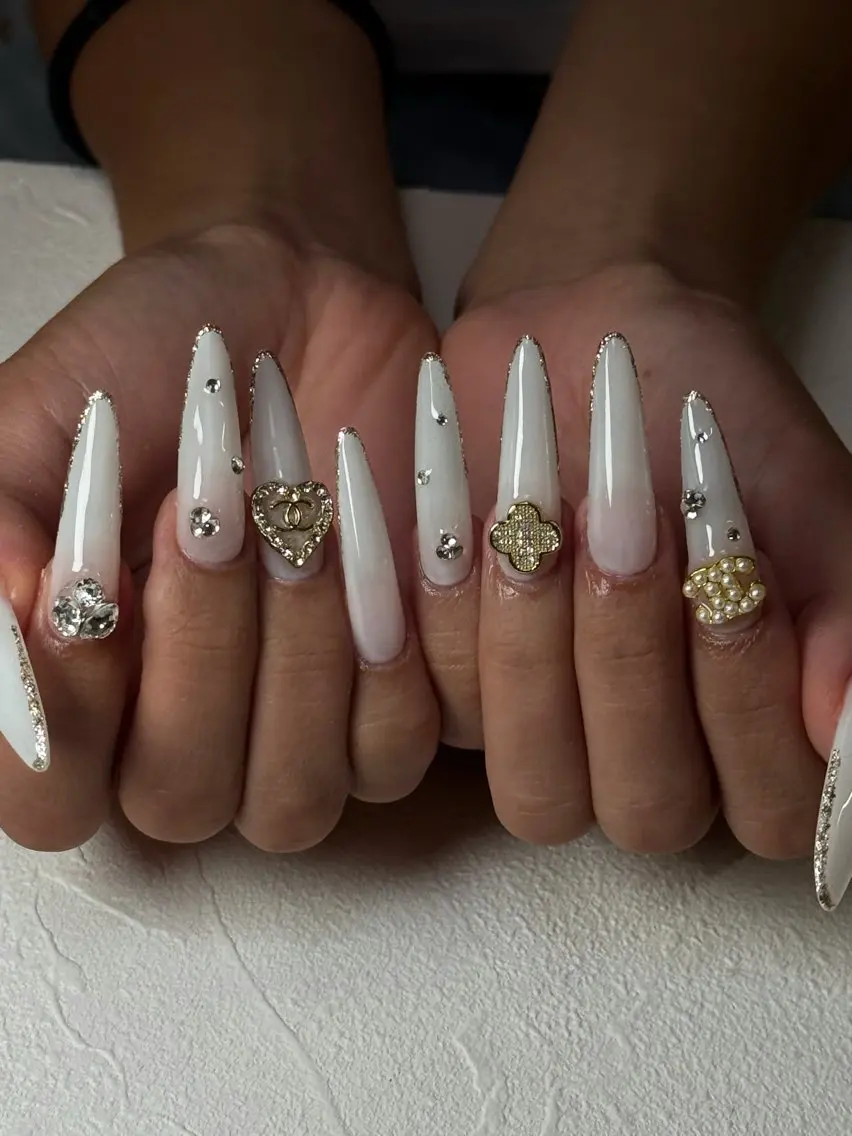 ロング Latte Nail 十三のネイルデザイン