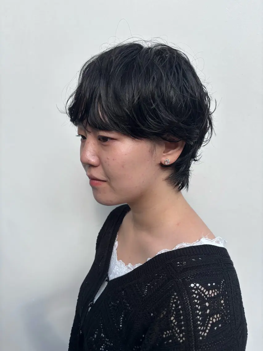 ショート パーマ カット パーマ 渡邊 百咲のヘアスタイル