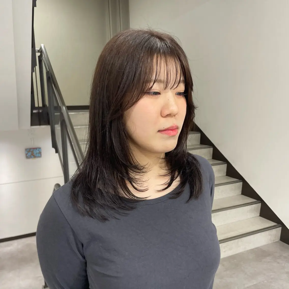セミロング ヘアカラー 【レイヤー艶カラー】 🎀moka🎀のヘアスタイル