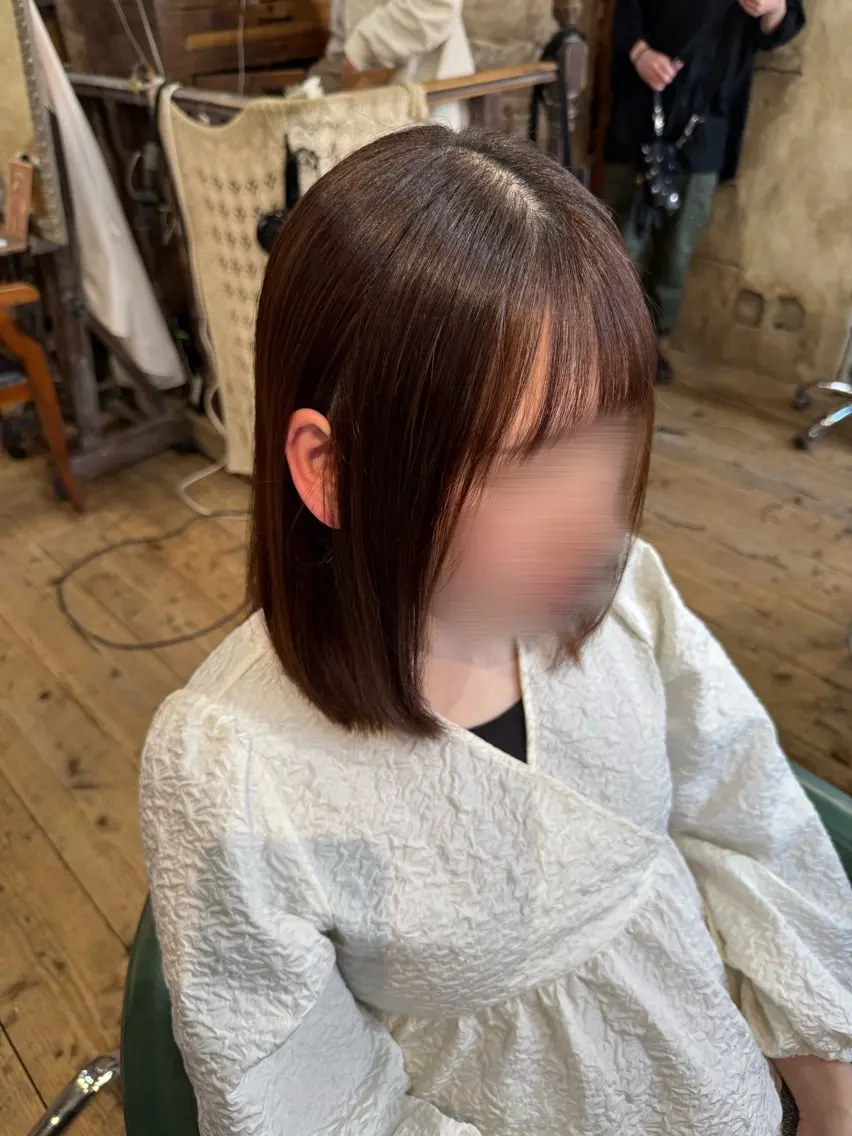 ミディアム カット ヘアカラー トリートメント ボブ/髪質改善 カラー/縮毛/高山のヘアスタイル