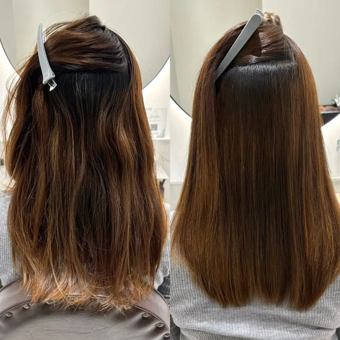 セミロング 縮毛矯正 トリートメント 髪質改善 縮毛矯正/ レイヤー/銀座/本木のヘアスタイル