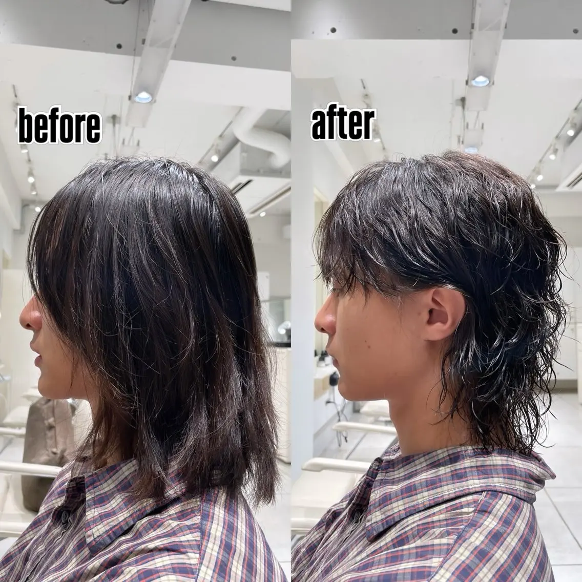 ショート パーマ メンズ 似合わせカットカラー ・パ—マ✨ちえのヘアスタイル