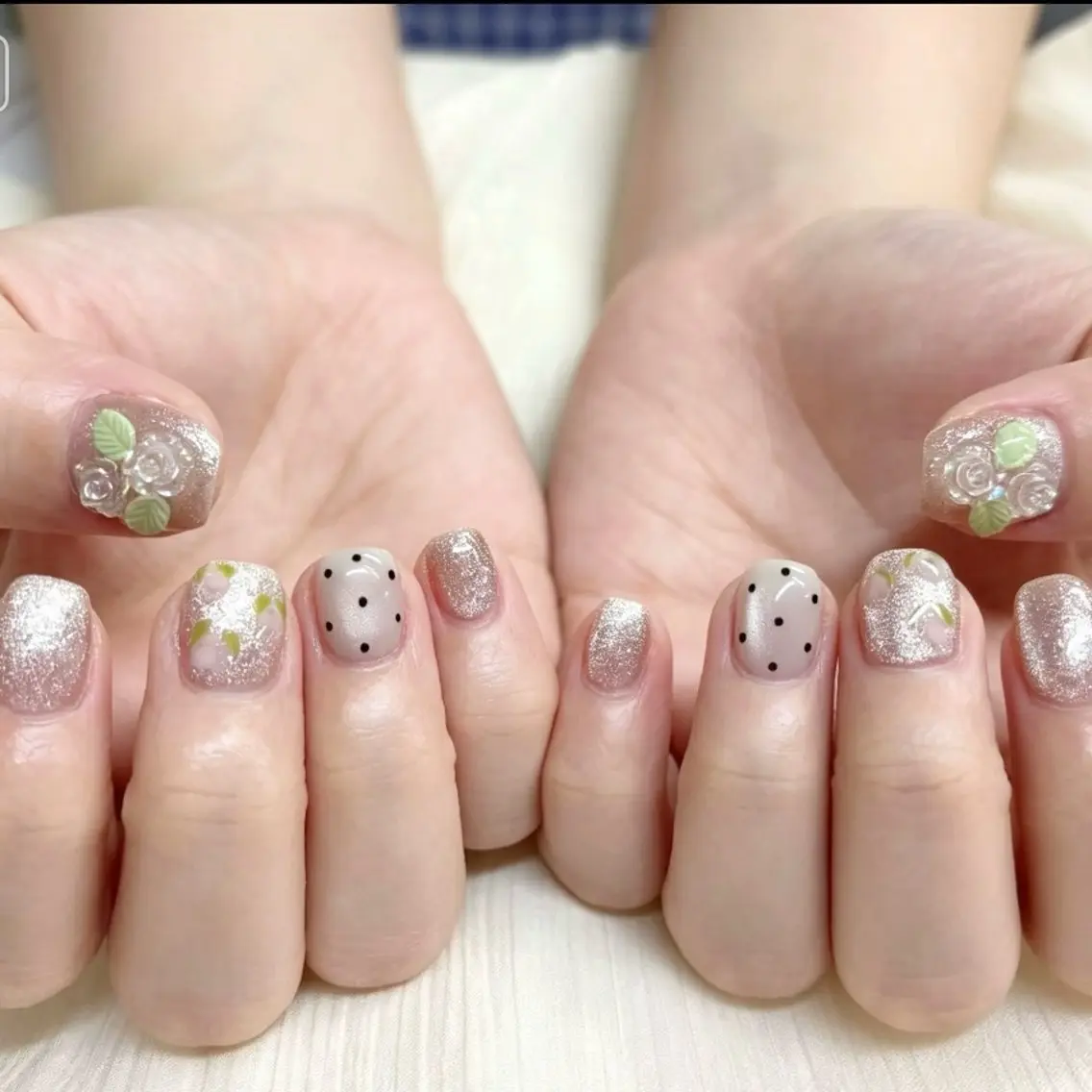 ネイル ハンドネイル 🎀kira 長さだし💗モチ最高のネイルデザイン