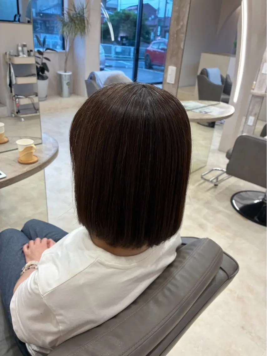 ショート 縮毛矯正 ハラダ ヒナミのヘアスタイル