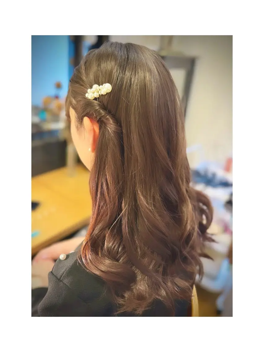 ミディアム ボブ ヘアセット 札幌円山ヘアメイク/ バーガスのヘアスタイル