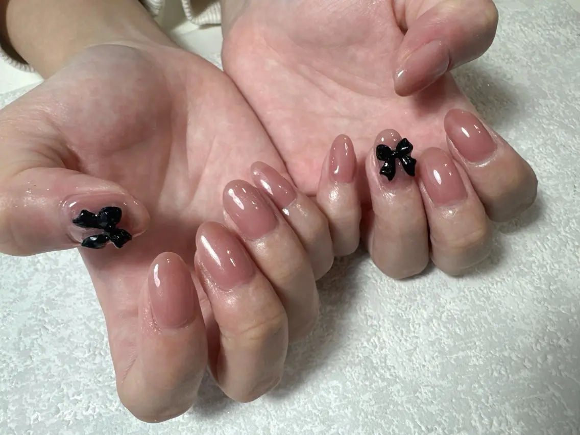 ネイル ジェルネイル メンズネイル ワンカラーネイル パラジェル ピンク kikinail 溝の口のネイルデザイン