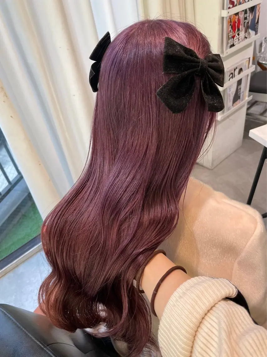 ロング カラー ピンクカラー ‎Lby home 🪽mikuのヘアスタイル