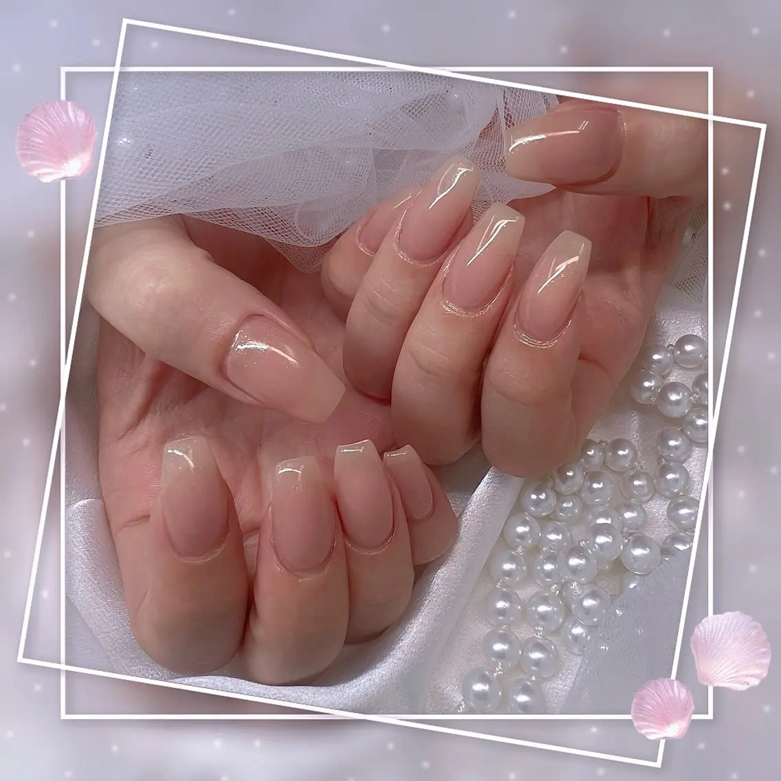 ネイル チークネイル フレンチネイル グラデーション マグネットネイル マグネットフレンチ ハンドネイル ハンドケア Chill Nailsalonのネイルデザイン