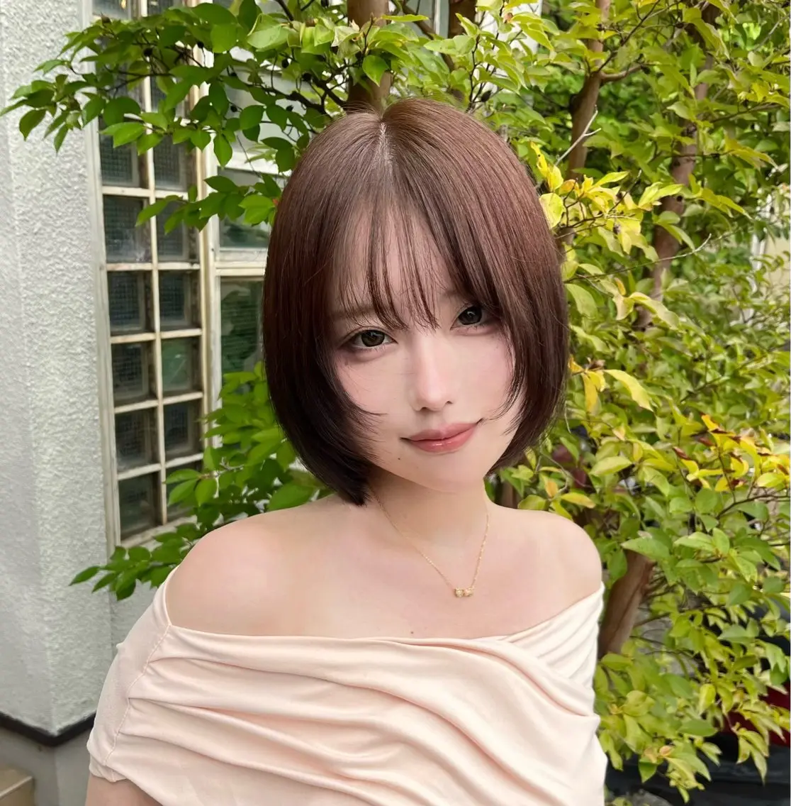 ショート ショートボブ ボブレイヤー アッシュ アッシュブラウン ボブ kiito HINA໒꒱୨୧のヘアスタイル