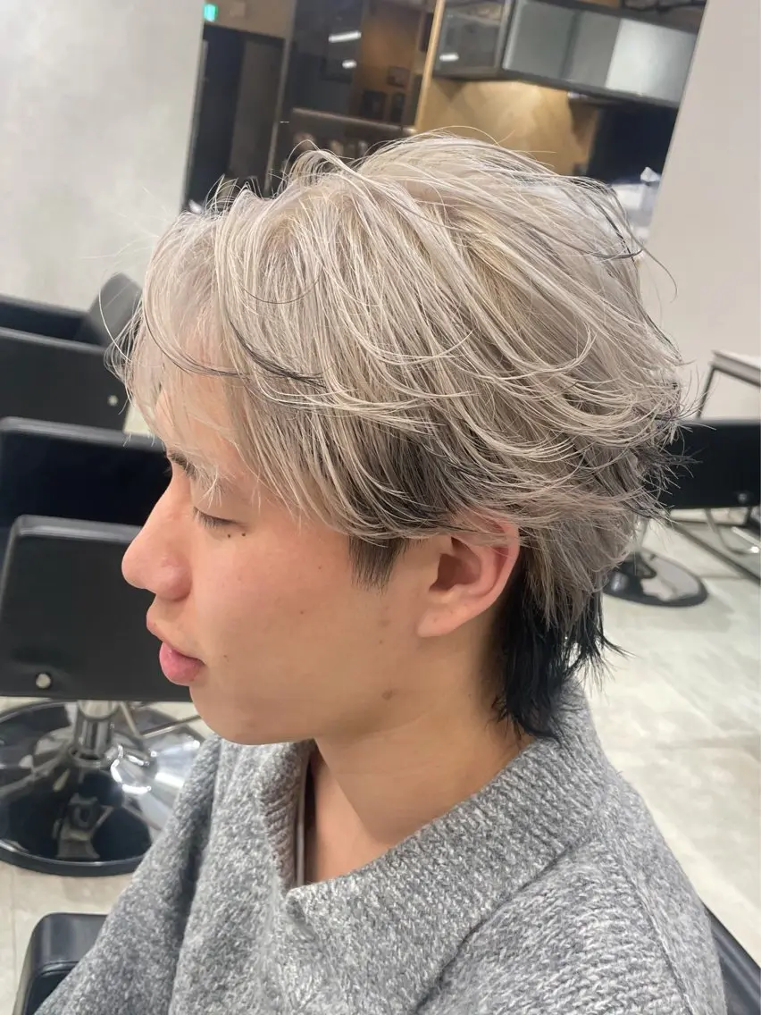 ショート カラー メンズ メンズブリーチ メンズパーマ ベージュカラー ブリーチ デザインカラー カット ヘアカラー メンズ特化🔥 金子直斗のヘアスタイル