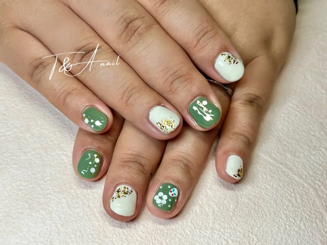 ネイル ジェルネイル スカルプネイル ショートネイル シンプルネイル 冬ネイル T&A nailのネイルデザイン