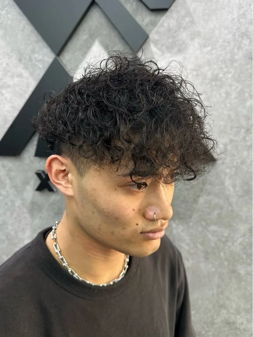 ショート パーマ カット パーマ ヘアセット 🔥フェザーパーマ 特化🔥勇斗のヘアスタイル