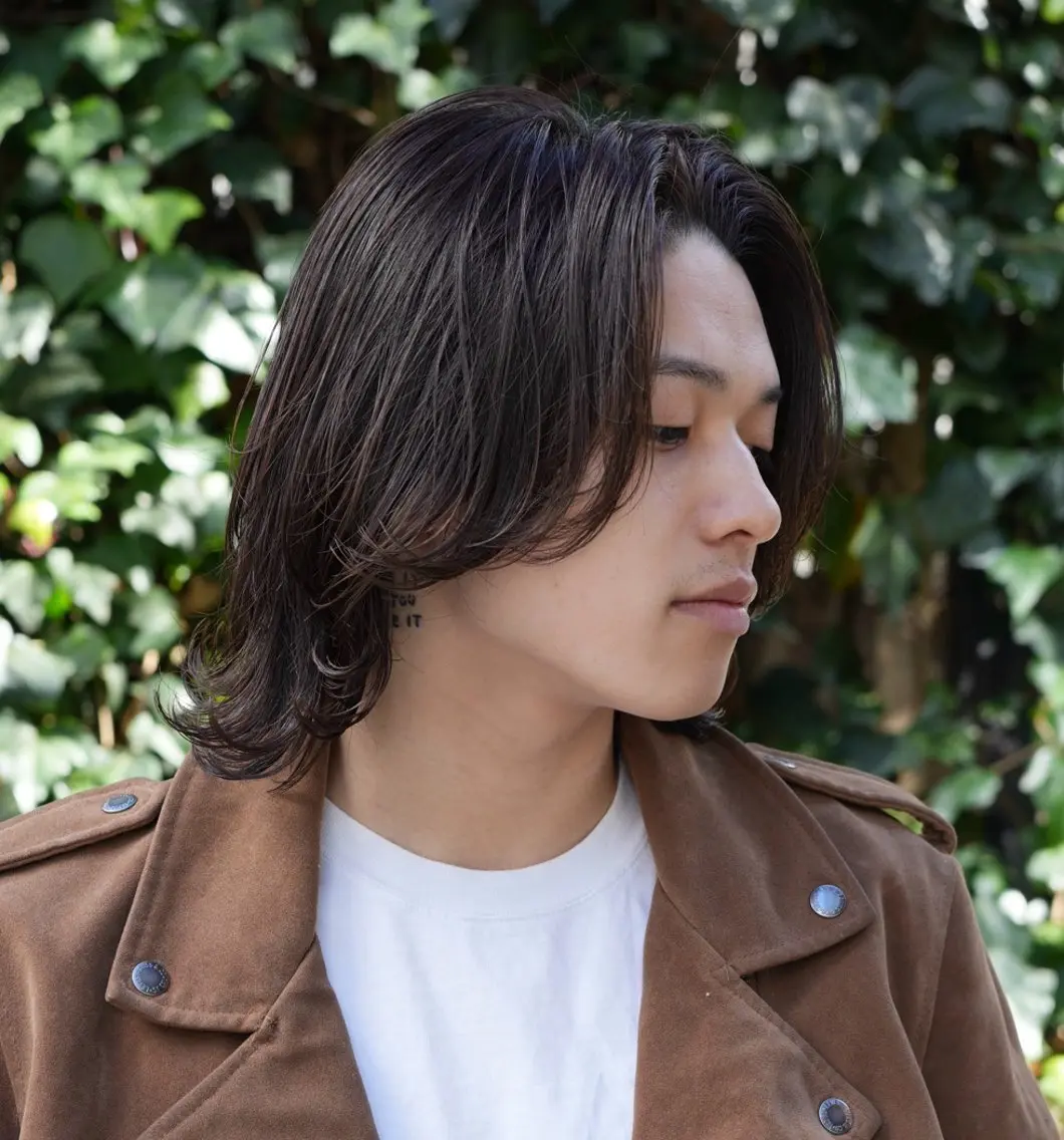 ミディアム カラー パーマ メンズ fifth 菅崎愛斗のヘアスタイル