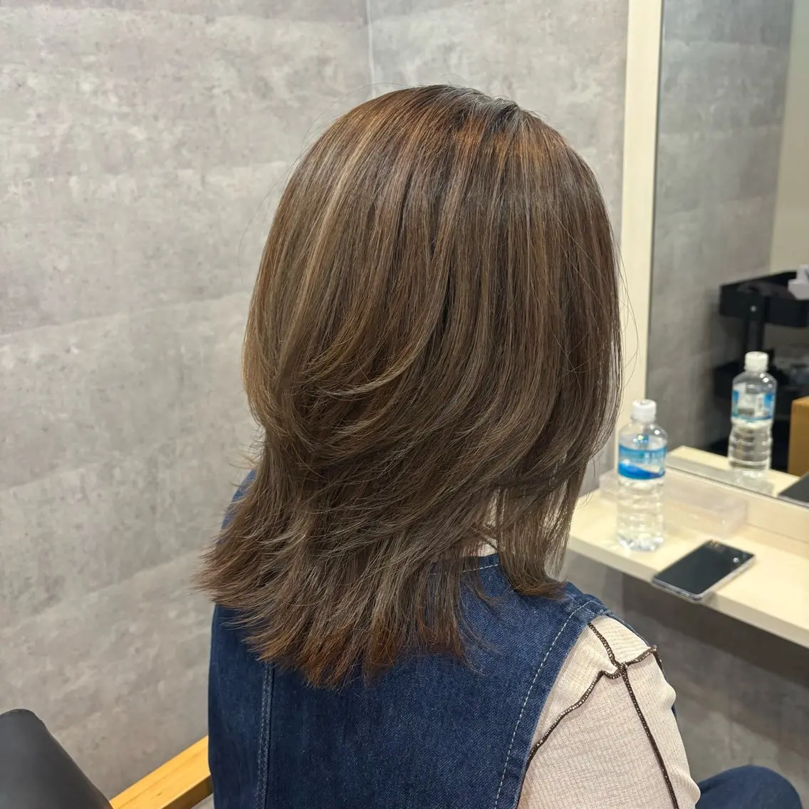 ミディアム カラー ベージュカラー ハイライトカラー ハイライト カット ヘアカラー 🐘おおうちみお🐘 /🍎暖色カラー🌸のヘアスタイル