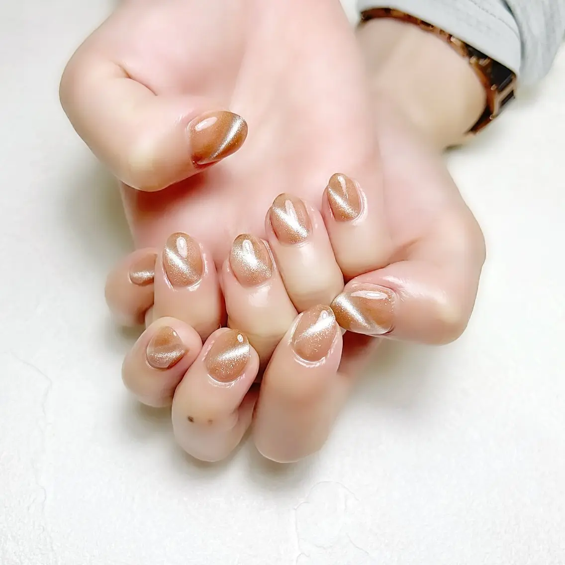 ネイル マグネットネイル オフィスネイル ワンカラーネイル 夏ネイル rouse nail RISATOのネイルデザイン