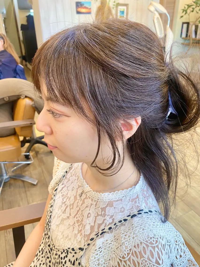 ロング くせ毛 ハイライト 髪質改善 韓国風ヘア レイヤーカット 荒木洋一/髪質改善/ 酸性ストレートのヘアスタイル