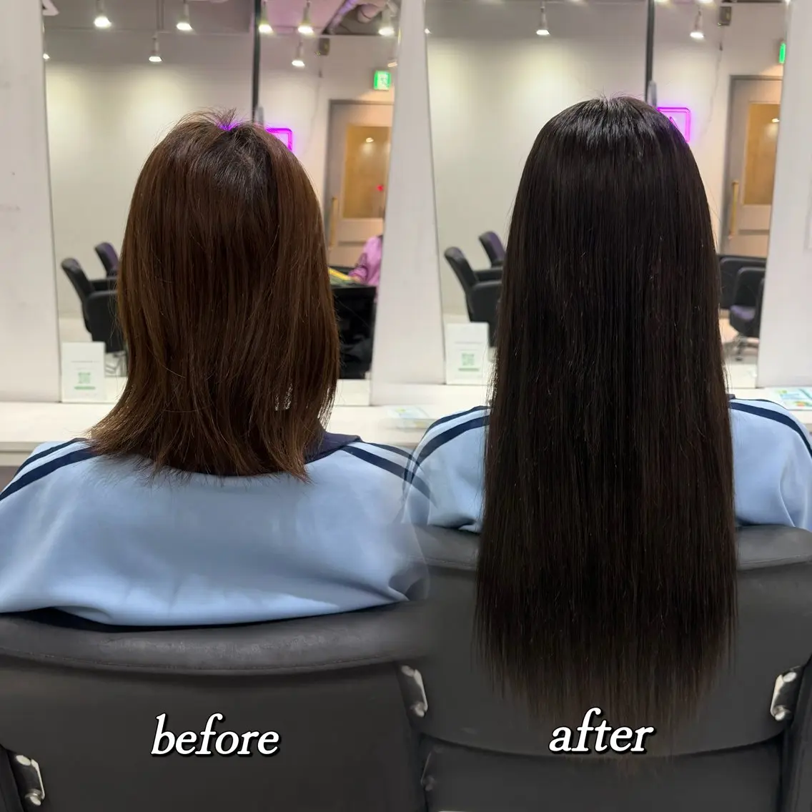 ロング カラー カット ヘアカラー エクステ 🦋REISA🦋 エクステ×ハイトーンのヘアスタイル