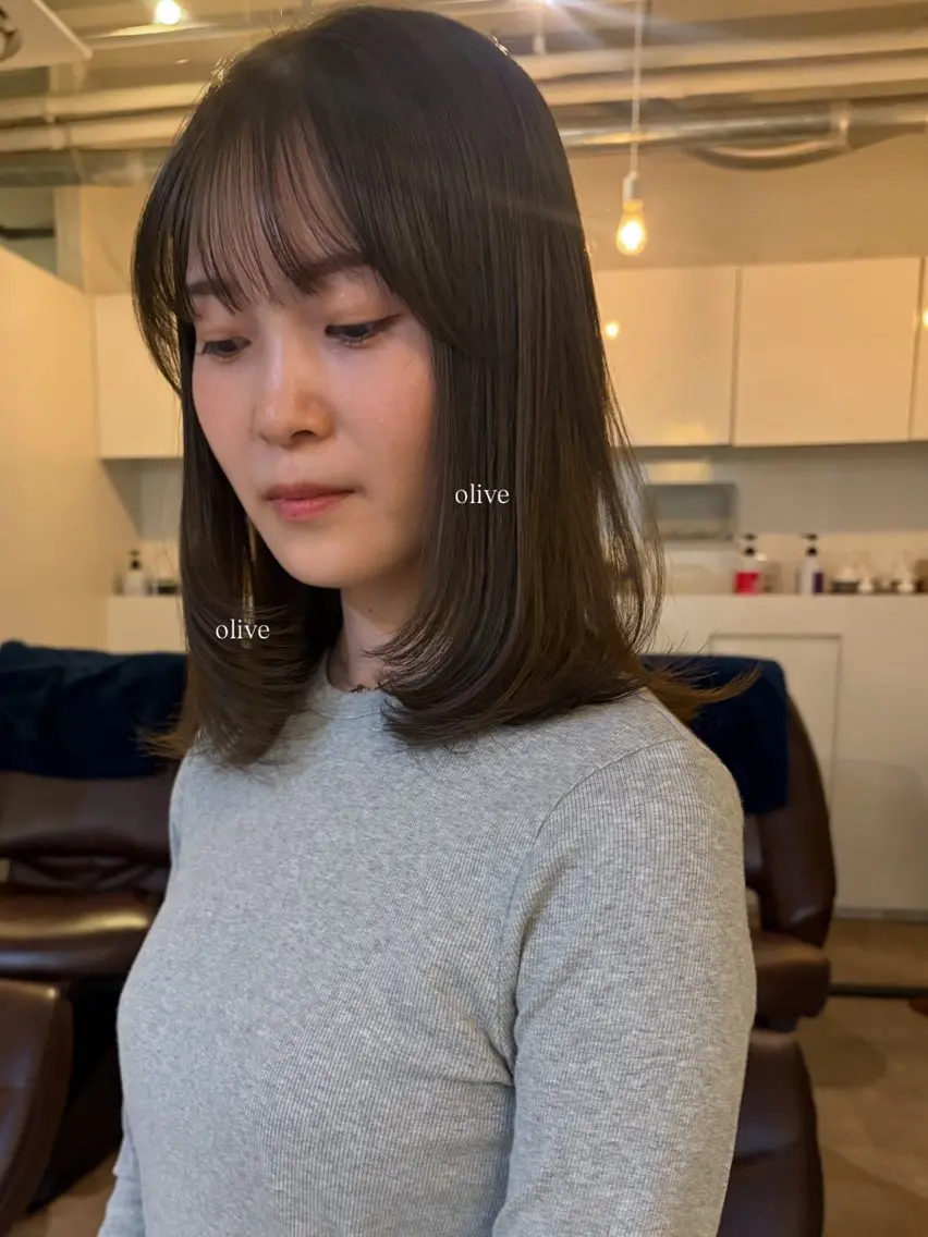 ミディアム ヘアカラー トリートメント 横浜美容室LINE /古賀紅音のヘアスタイル