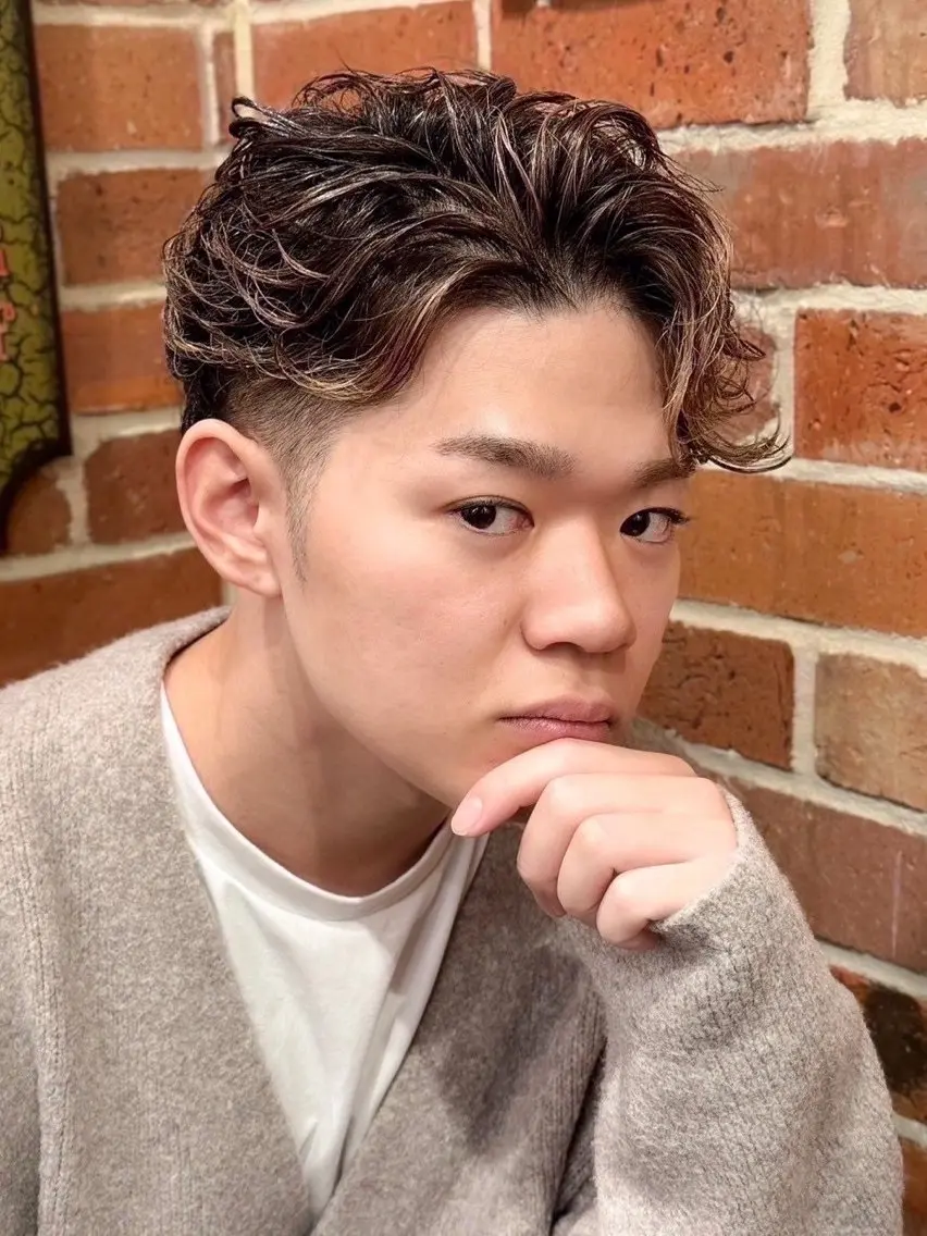 ミディアム メンズ カット ほり たつみのヘアスタイル