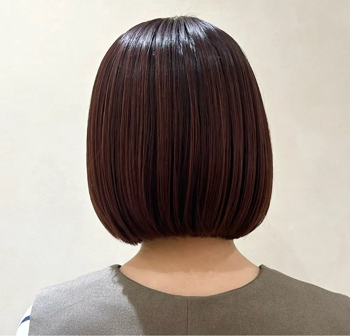 ミディアム レッドブラウン ナチュラル🪴抜け感 🫧sonokoのヘアスタイル