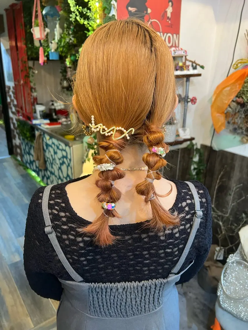 ミディアム ヘアアレンジ ヘアセット カラーパティシエ facce🌼ikoのヘアスタイル