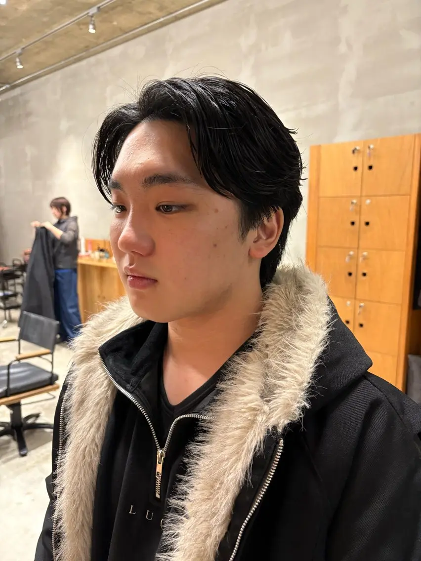 ショート メンズ カット パーマ 西宮北口パーマ 鮫島竜海のヘアスタイル