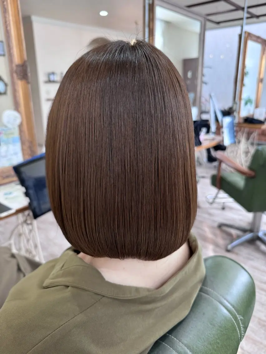 ミディアム カラー ベージュカラー ボブ 髪質改善 カット ヘアカラー トリートメント 新越谷noble店長 松本拓也▶◀*.のヘアスタイル