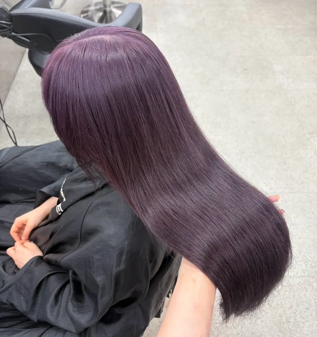 ロング ヘアカラー miku/ラベンダー 透明感カラー🪻❤︎のヘアスタイル