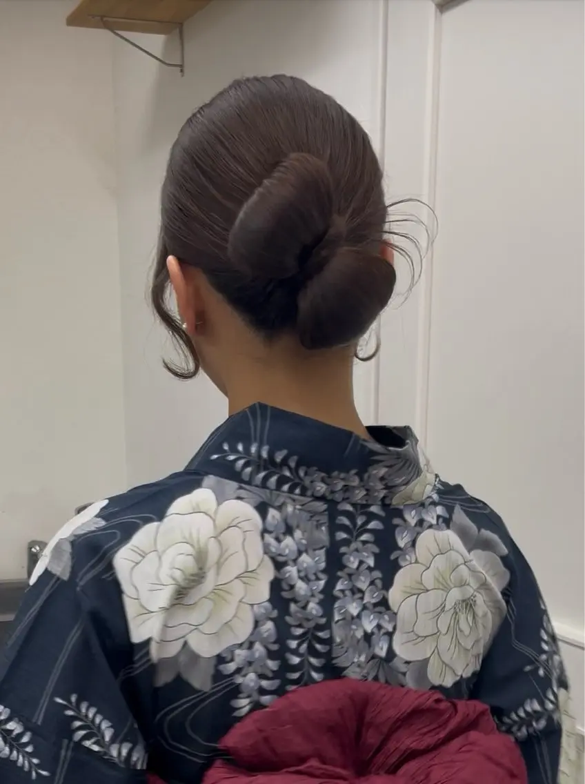 【お祭りに🎇】ヘアアレンジ+浴衣着付け👘 ‎🤍の写真
